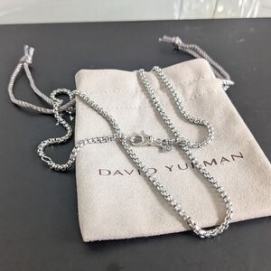David Yurman Sterling Silver Box Chain Necklace
